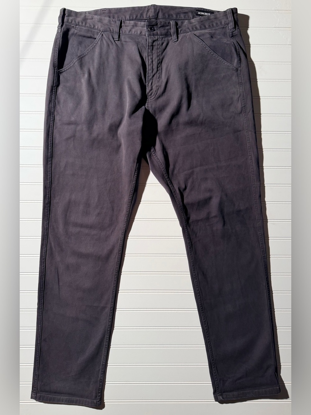 Bonobos Corduroy Fine Wale Athletic Fit Pants Charcoal Gray Men's Size 38 x 32
